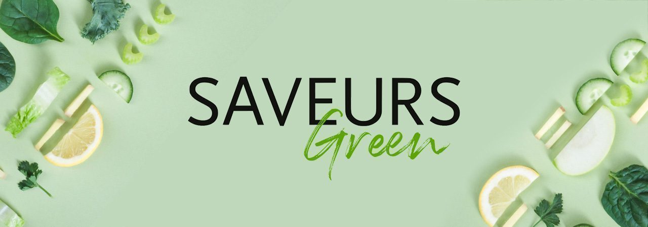 Image de fond dans le theme de la marque Saveurs Green